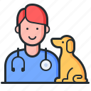 veterinarian, doctor, pet, dog