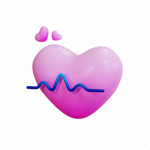 Heart, rate, medical, hospital, love, medicine, healthcare 3D illustration - Download on Iconfinder