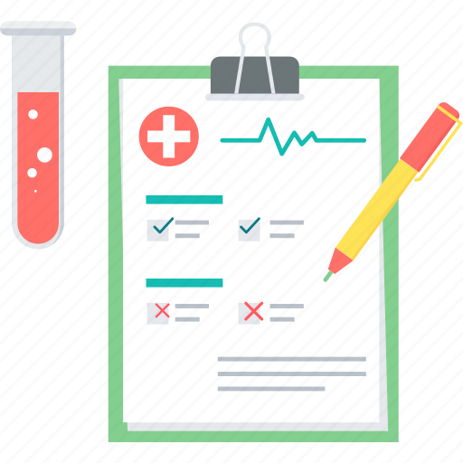 Report, test, analytics, blood test, clipboard, diagnosis, medical file icon - Download on Iconfinder