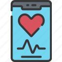 health care, heart, hospital, medical, mobile, phone, screen