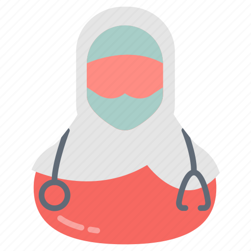 Hijab, doctor, young, woman, islamic, girl, queen icon - Download on Iconfinder