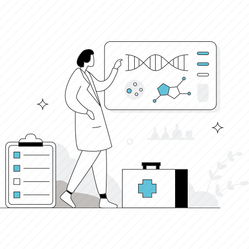 Genetics, specialist, doctor illustration - Download on Iconfinder