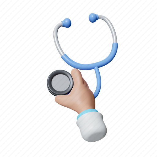 Disease, health care, hospital, stethoscope, cardiac, hear, heartbeat 3D illustration - Download on Iconfinder