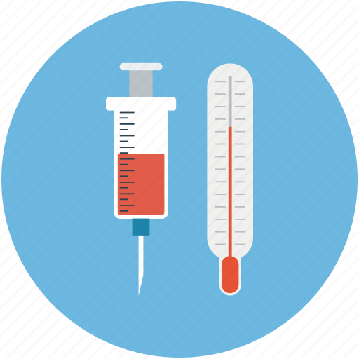 Blood syringe, medical, syringe with thermometer, thermometer icon - Download on Iconfinder