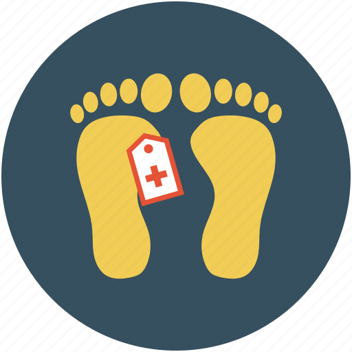 Feet, foot steps, human, tag on feet icon - Download on Iconfinder