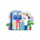 illustration, clinic, doctor, healthy, hospital, medical, treatment, service, checkup 