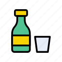 bottle, drink, glass, juice, water