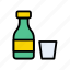 bottle, drink, glass, juice, water 