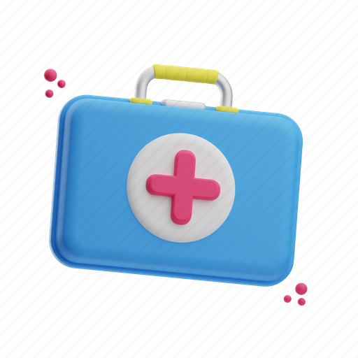 Medicine, kit, first, aid, medical, health, care 3D illustration - Download on Iconfinder