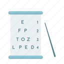 check, diopter, letter, pointer, sight, table, text