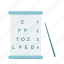 check, diopter, letter, pointer, sight, table, text 