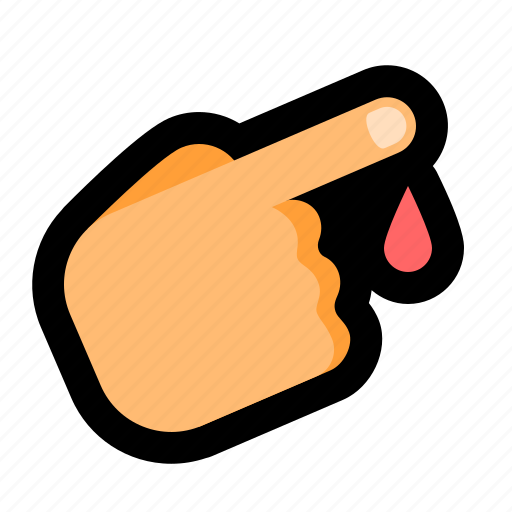 Bleeding, blood, diabetes, diabetic, finger icon - Download on Iconfinder