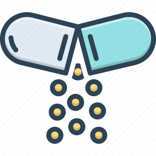 Antibiotic, capsule, grug, open pill, painkiller, powder, tablet icon - Download on Iconfinder