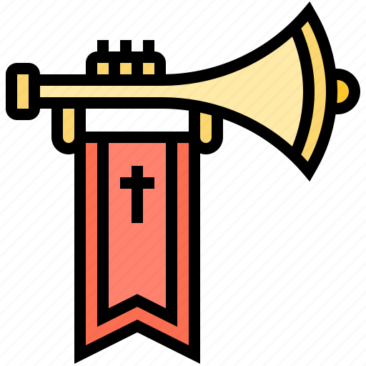 Announce, ceremony, flag, horn, trumpet icon - Download on Iconfinder