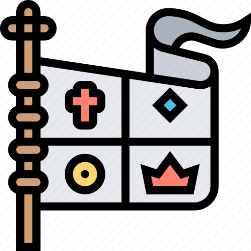 Heraldic, flag, banner, kingdom, royal icon - Download on Iconfinder