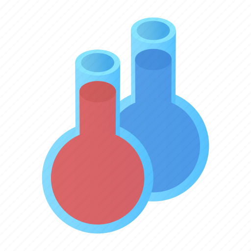 Flasks, glass, isometric, liquid, magic, substance, tube icon - Download on Iconfinder