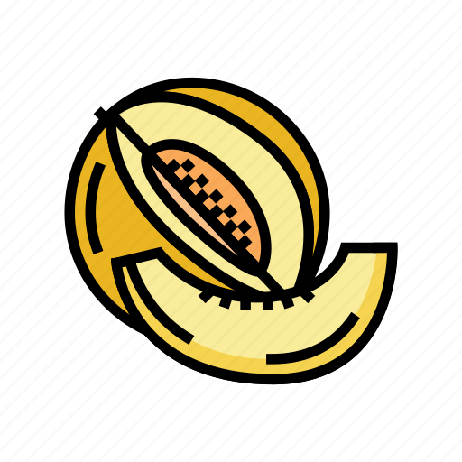 Slice, cut, melon, cantaloupe, yellow, fruit icon - Download on Iconfinder