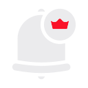 bell, crown, notification, premium, exclusive
