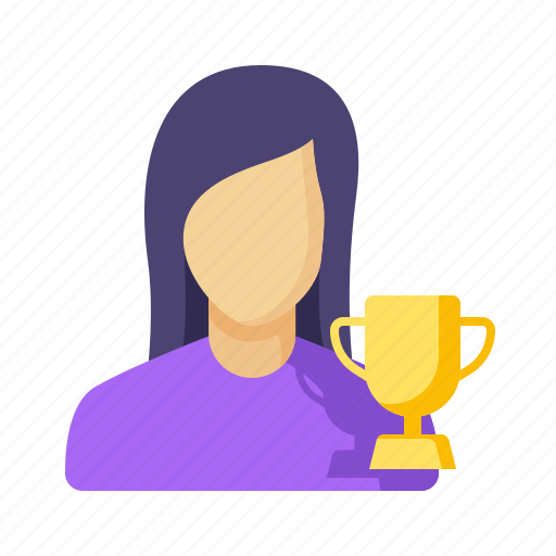 Female avatar trophy, avatar, female, profile, trophy, winner, cup icon - Download on Iconfinder