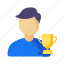 male avatar trophy, avatar, male, profile, trophy, winner, cup, user, man, award 