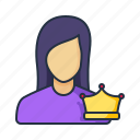 female avatar crown, avatar, female, woman, crown, vip, member, people, profile, user