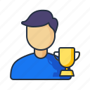 male avatar trophy, avatar, male, profile, trophy, winner, cup, user, man, award