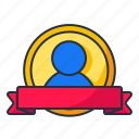 vip member, vip person, vip, person, badge, avatar, profile, ribbon, user