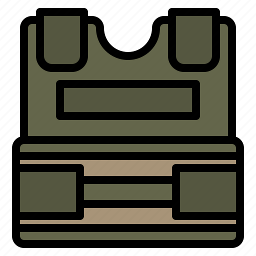Bulletproof, vest, protection, jacket, soldier, military icon - Download on Iconfinder