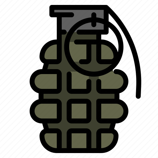 Hand, grenade, bomb, military, weapon icon - Download on Iconfinder