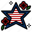 star, flowers, memorial, day, american, decorations, poppies 