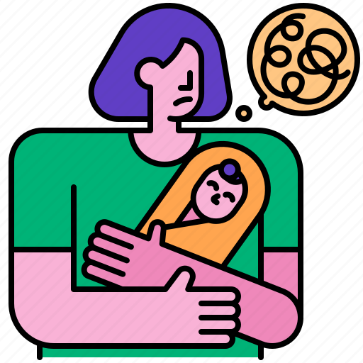 Postnatal, depression, mental, health, mother, baby, stress icon - Download on Iconfinder
