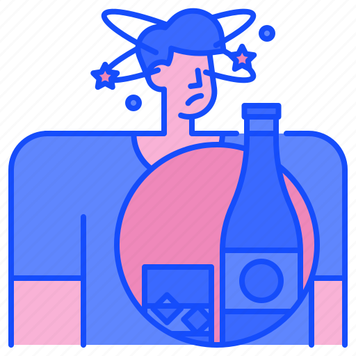Alcoholic, alcohol, hallucination, disorder, drunk, acid, man icon - Download on Iconfinder