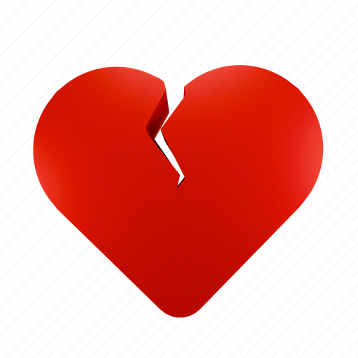 Broken heart, heart, love, valentine, sad, blue, cry 3D illustration - Download on Iconfinder