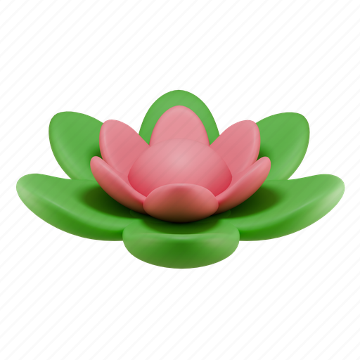 Lotus, flower, yoga, floral, fitness, spa, plant 3D illustration - Download on Iconfinder
