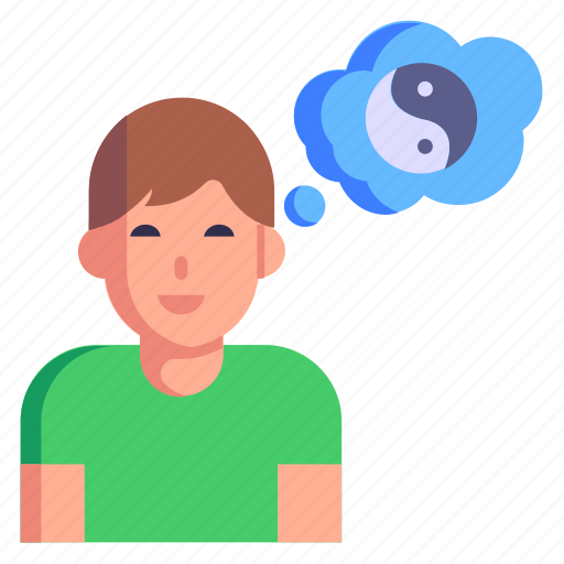 Ying yang, wellness, well being, balanced mind, balance thoughts icon - Download on Iconfinder
