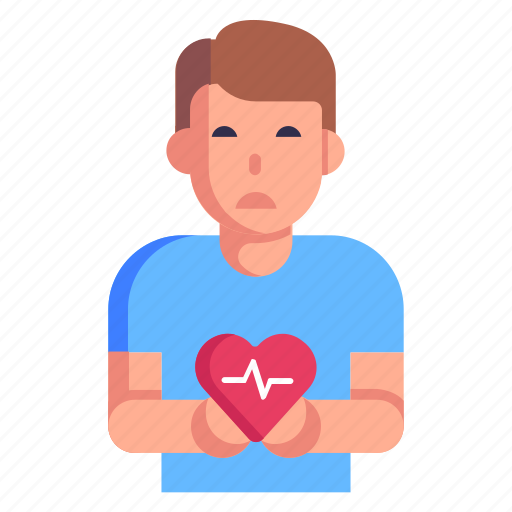Healthcare, heart care, recovered patient, healthy heart, person icon - Download on Iconfinder