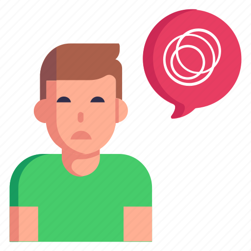 Disorganized speech, overthinker, puzzled person, depression, anxiety icon - Download on Iconfinder