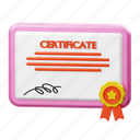 certificate, diploma 