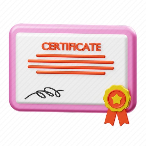Certificate, diploma 3D illustration - Download on Iconfinder