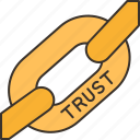 trust, chain, connection, responsibility, bond