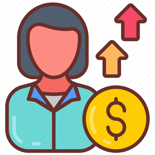 Employee, wages, payroll, salary, hired, person, female icon - Download on Iconfinder