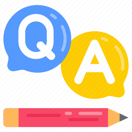 Question, and, answer, sampling, interview, time, challenge icon - Download on Iconfinder