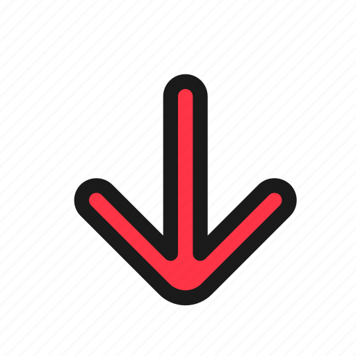 Arrow, down, page, bottom, end, navigation, direction icon - Download on Iconfinder