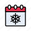 calendar, christmas, event, snowflake, winter 