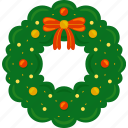 christmas, element, circle, decoration, winter, celebration, vector, tree, holiday