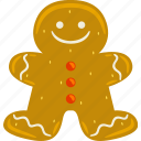 gingerbread, holiday, food, sweet, traditional, biscuit, man, dessert, happy