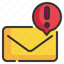 envelope, text, alert, mail, letter, message icon