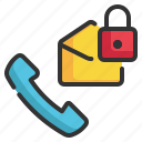envelope, phone, text, call, mail, message icon