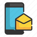 mobile, envelope, alert, smartphone, mail, message icon