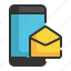 mobile, envelope, alert, smartphone, mail, message icon 